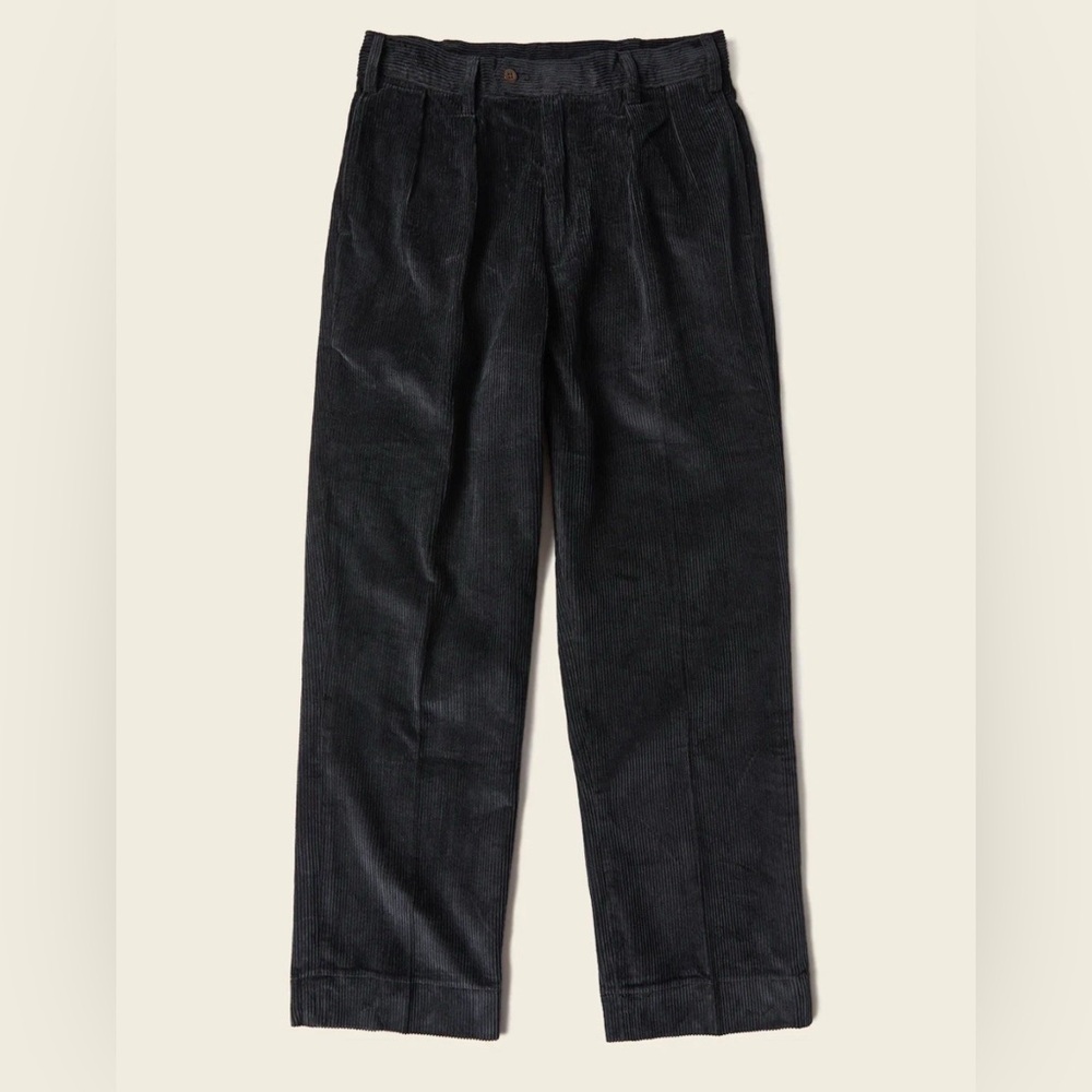 Bronson NS Corduroy Pants Men Pleated Casual Trousers Loose Workwear OLD MONEY
